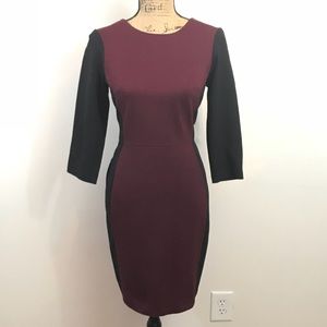 Talbots Burgundy & Black Dress Size 8 Petite $ 28